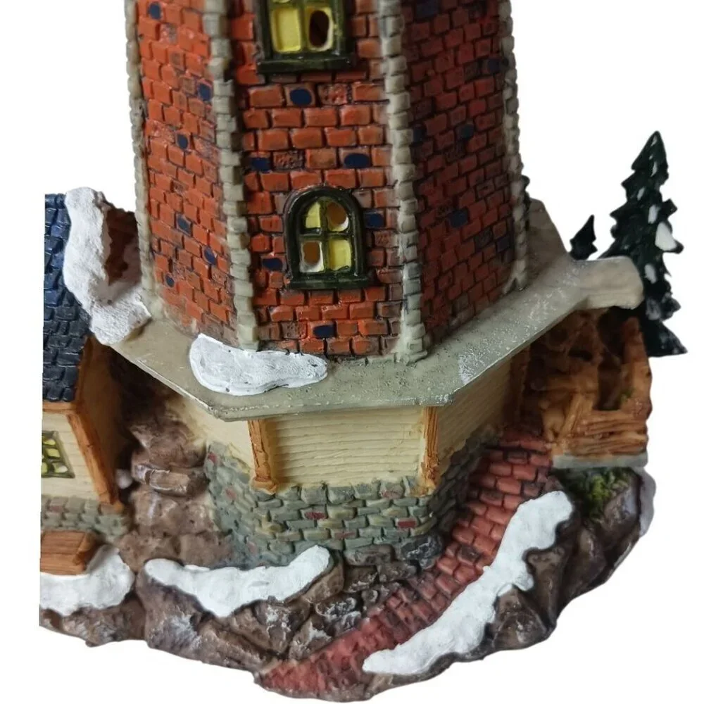 Collectible Resin Lighted Animated Windmill Christmas Village 11.5'tall